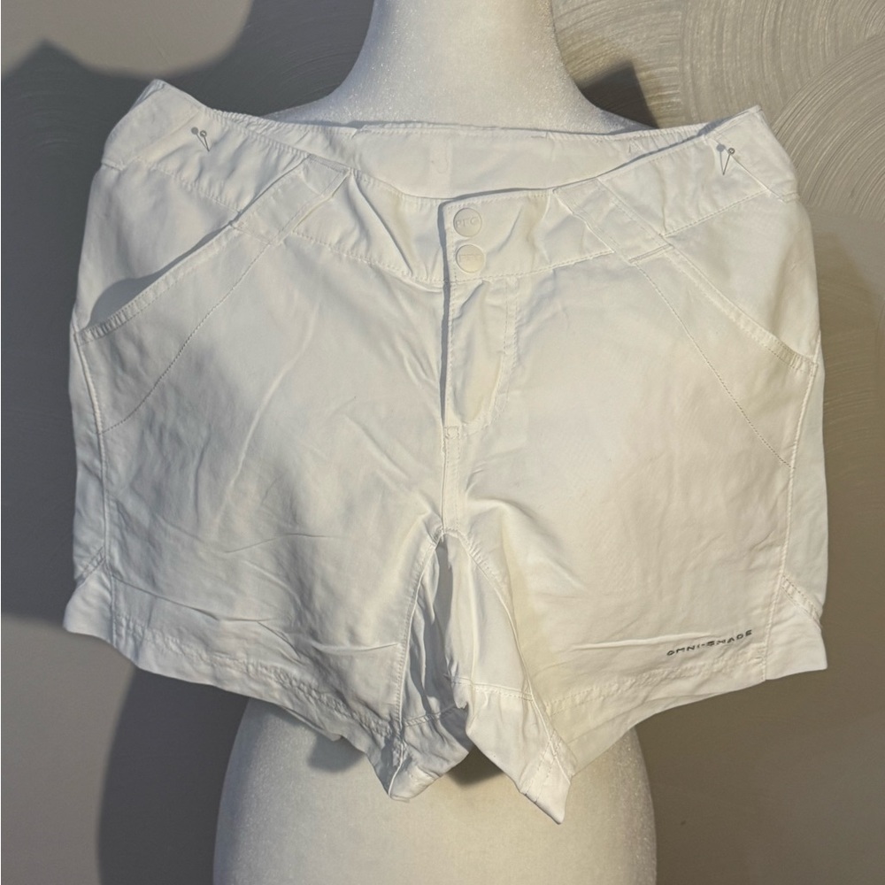 Columbia White Omni-Shade Outdoor Shorts